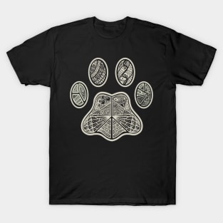 Dog Paw Artwork for Dog Lover T-Shirt